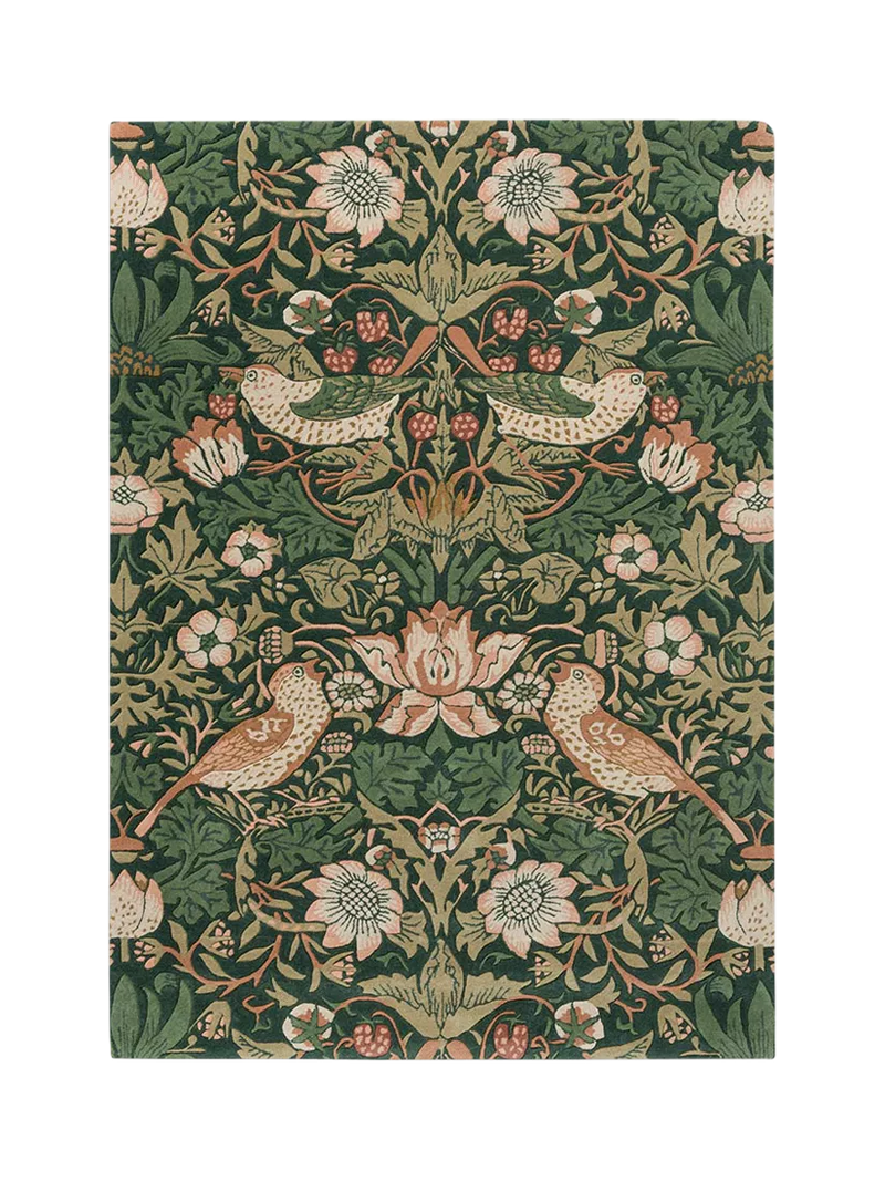 Morris & Co. Pure Strawberry Thief Rug - Ink L280 x W200cm