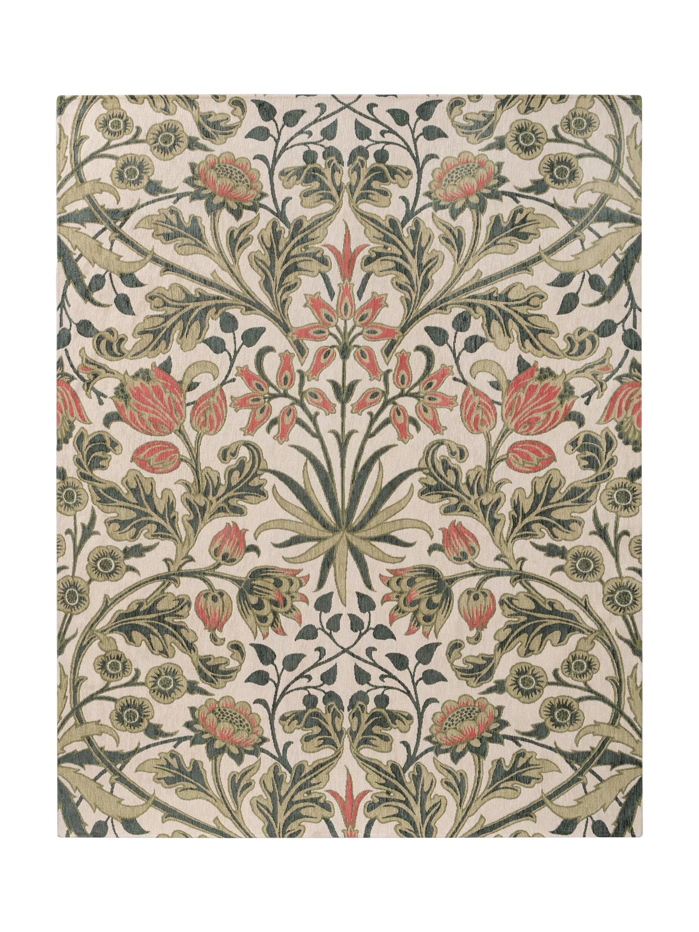 Morris & Co. Hyacinth Floral Rug Natural, imported from the UK