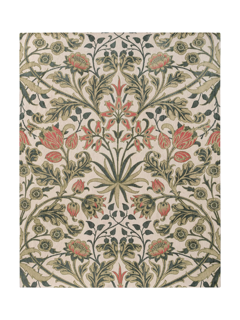 Morris & Co. Hyacinth Floral Rug Natural, imported from the UK