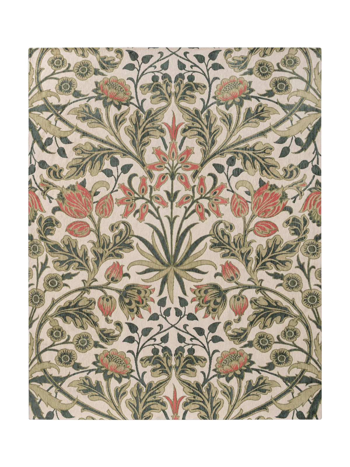 Morris & Co. Hyacinth Floral Rug Natural, imported from the UK