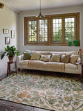 Morris & Co. Hyacinth Floral Rug Natural, imported from the UK