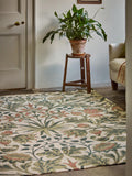 Morris & Co. Hyacinth Floral Rug Natural, imported from the UK