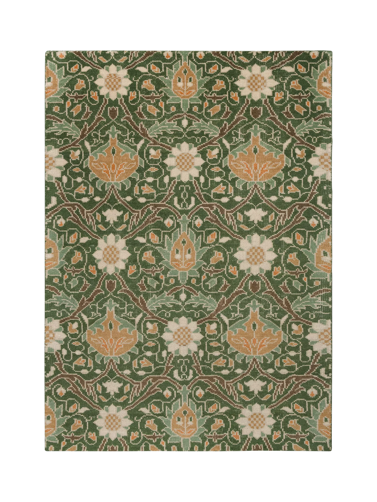 Morris & Co. Montreal pure wool rug green - British product