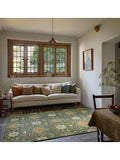Morris & Co. Montreal pure wool rug green - British product