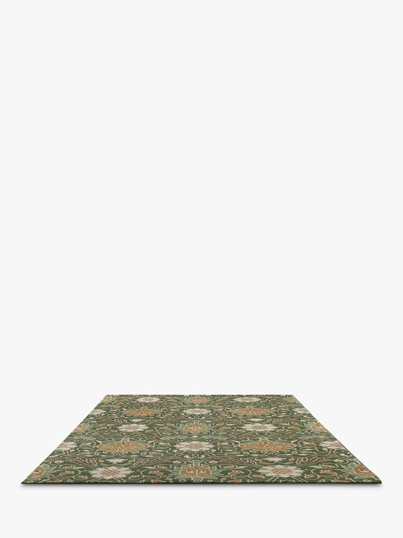 Morris & Co. Montreal pure wool rug green - British product