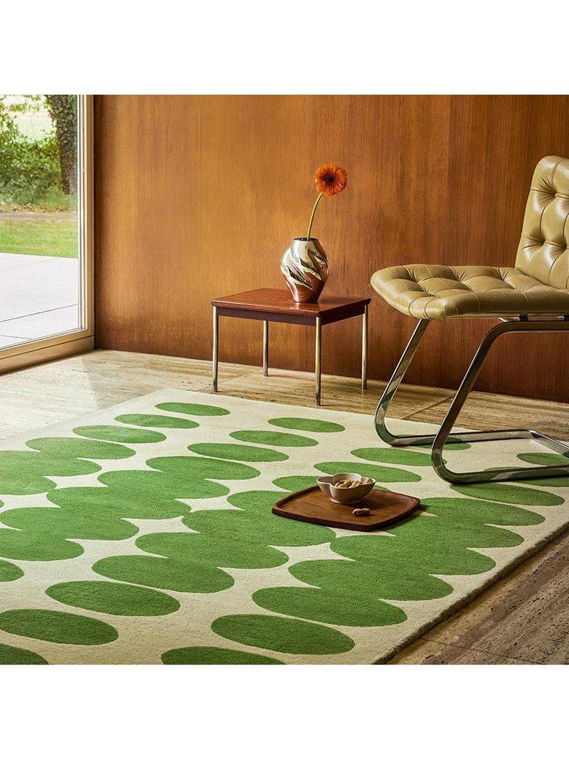 Orla Kiely Optical Oval pure wool rug 180x120cm (British brand)