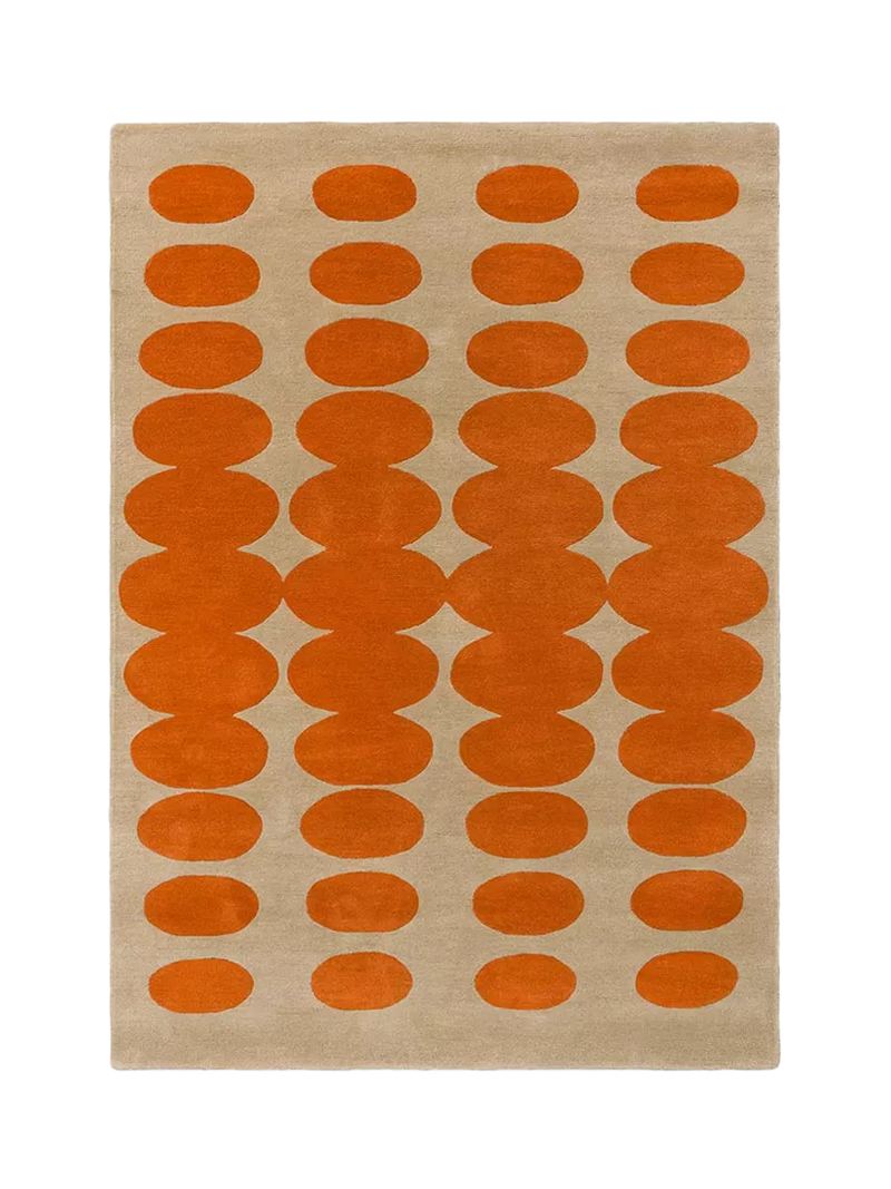 Orla Kiely Optical Oval pure wool rug 180x120cm (British brand)