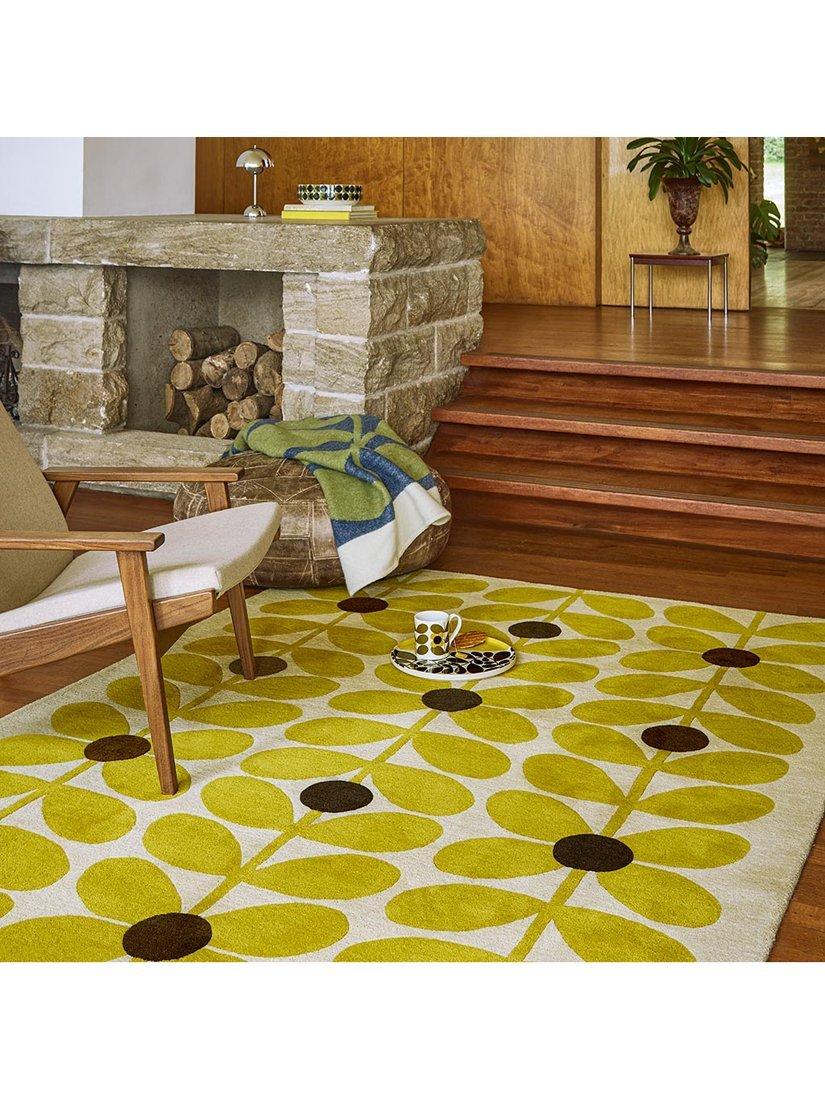 Orla Kiely yellow wool rug 180x120 cm, UK version