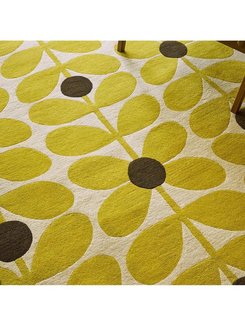 Orla Kiely yellow wool rug 180x120 cm, UK version