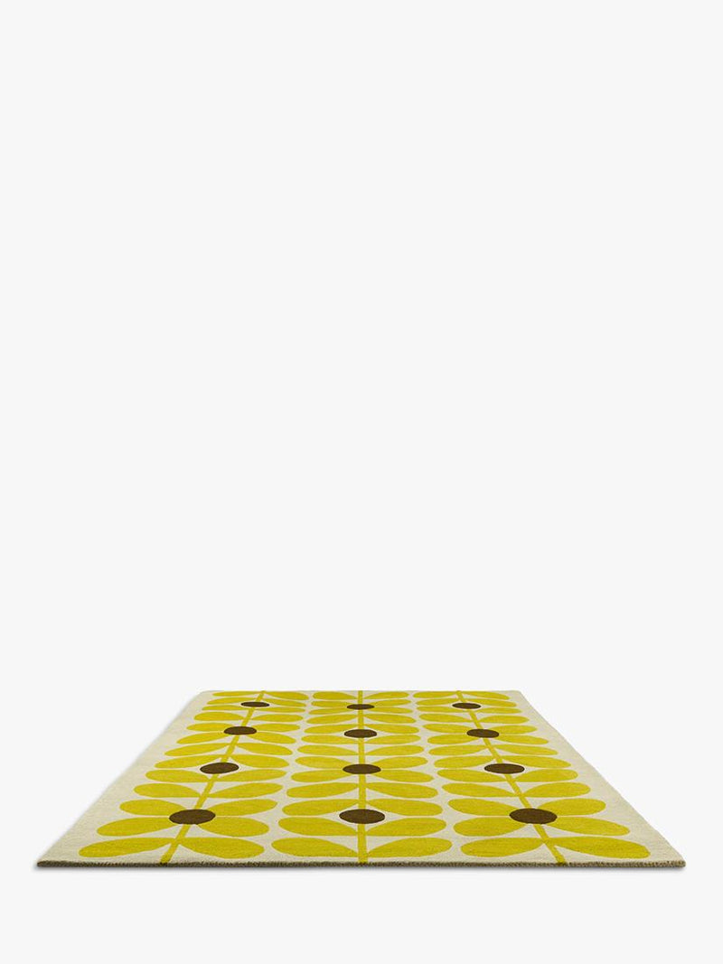 Orla Kiely yellow wool rug 180x120 cm, UK version