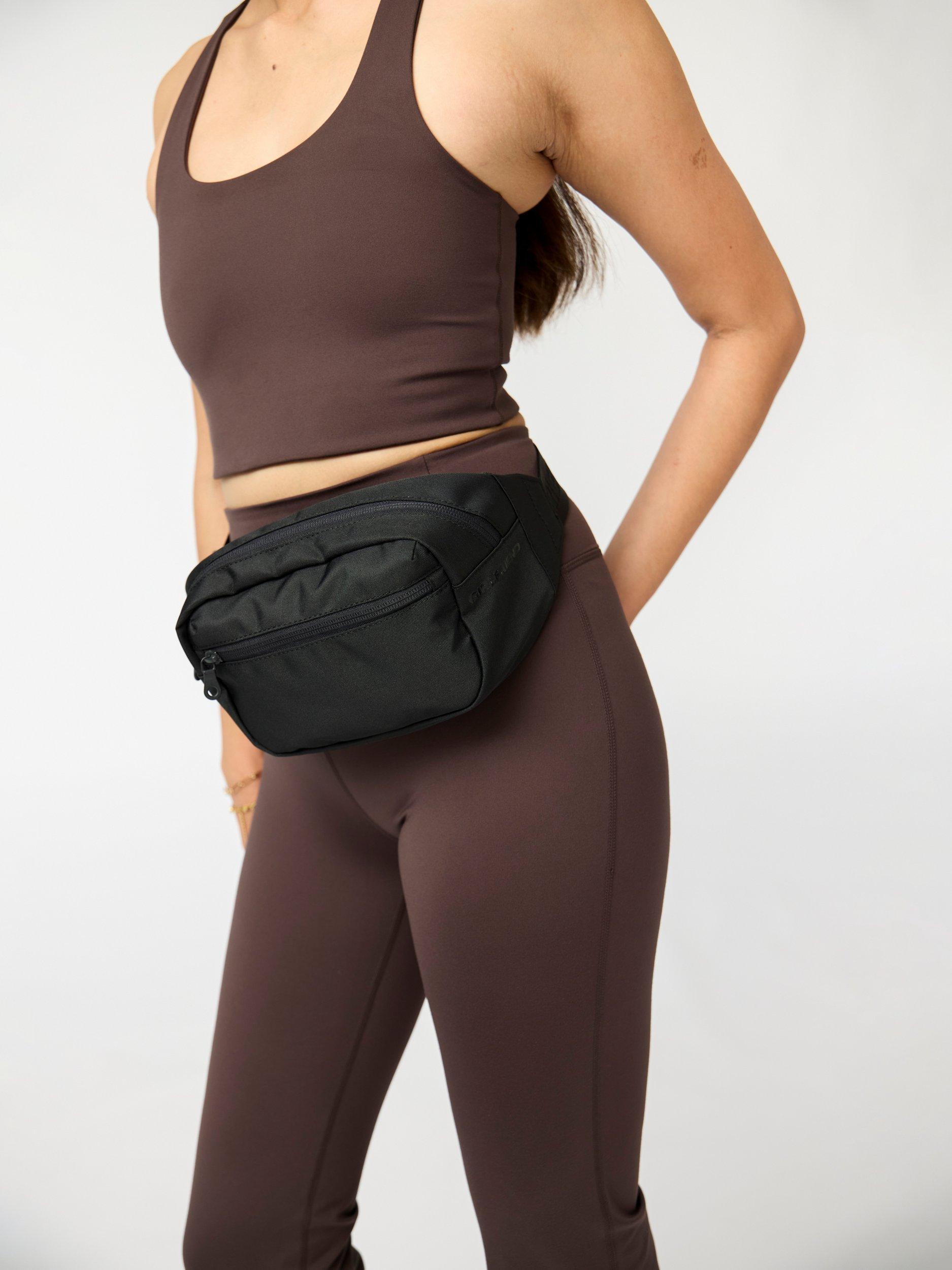 Girlfriend Collective belt bag black, imported from the UK