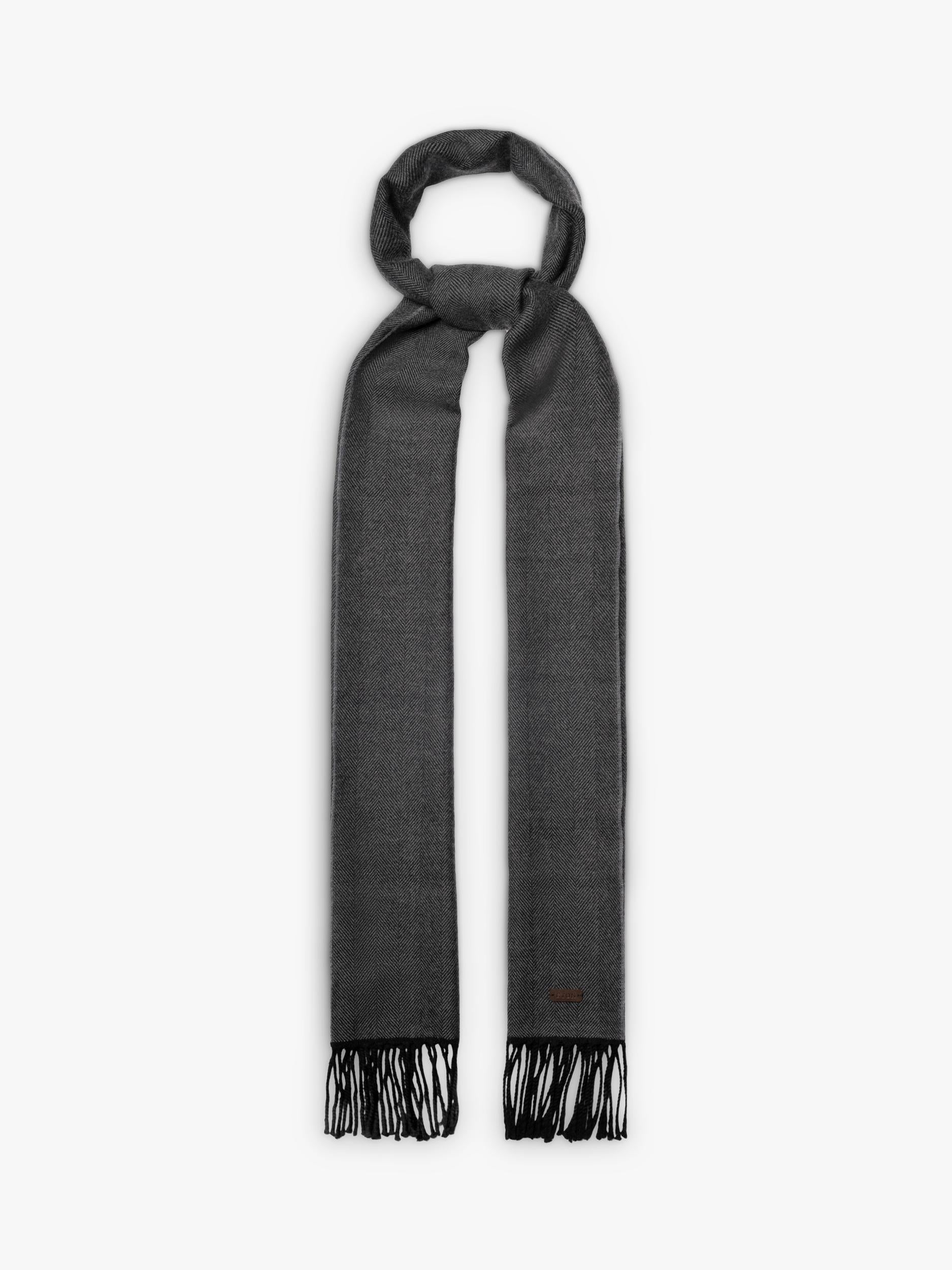 Eton merino wool herringbone scarf, imported from the UK
