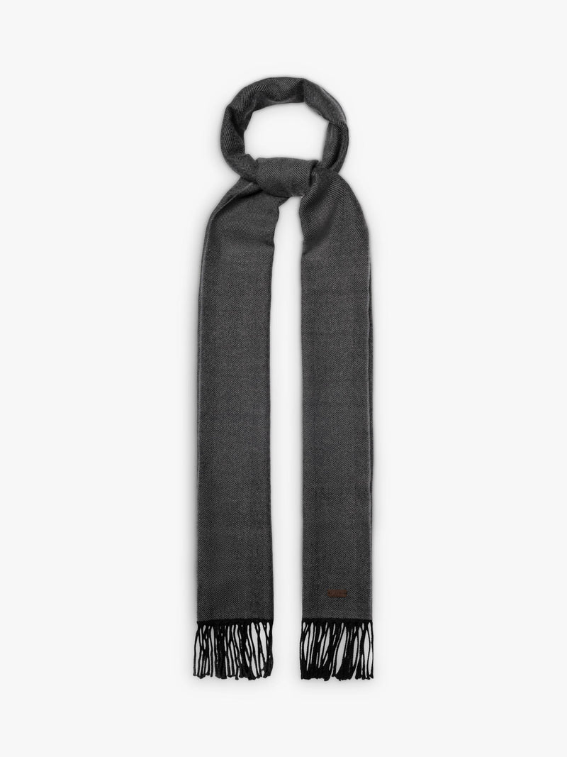 Eton merino wool herringbone scarf, imported from the UK
