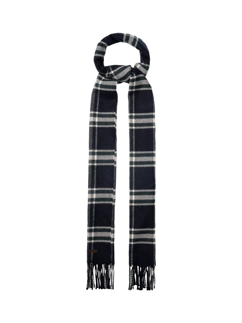 Eton merino wool check scarf 30x200cm - British product