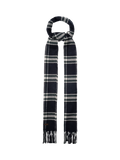 Eton merino wool check scarf 30x200cm - British product