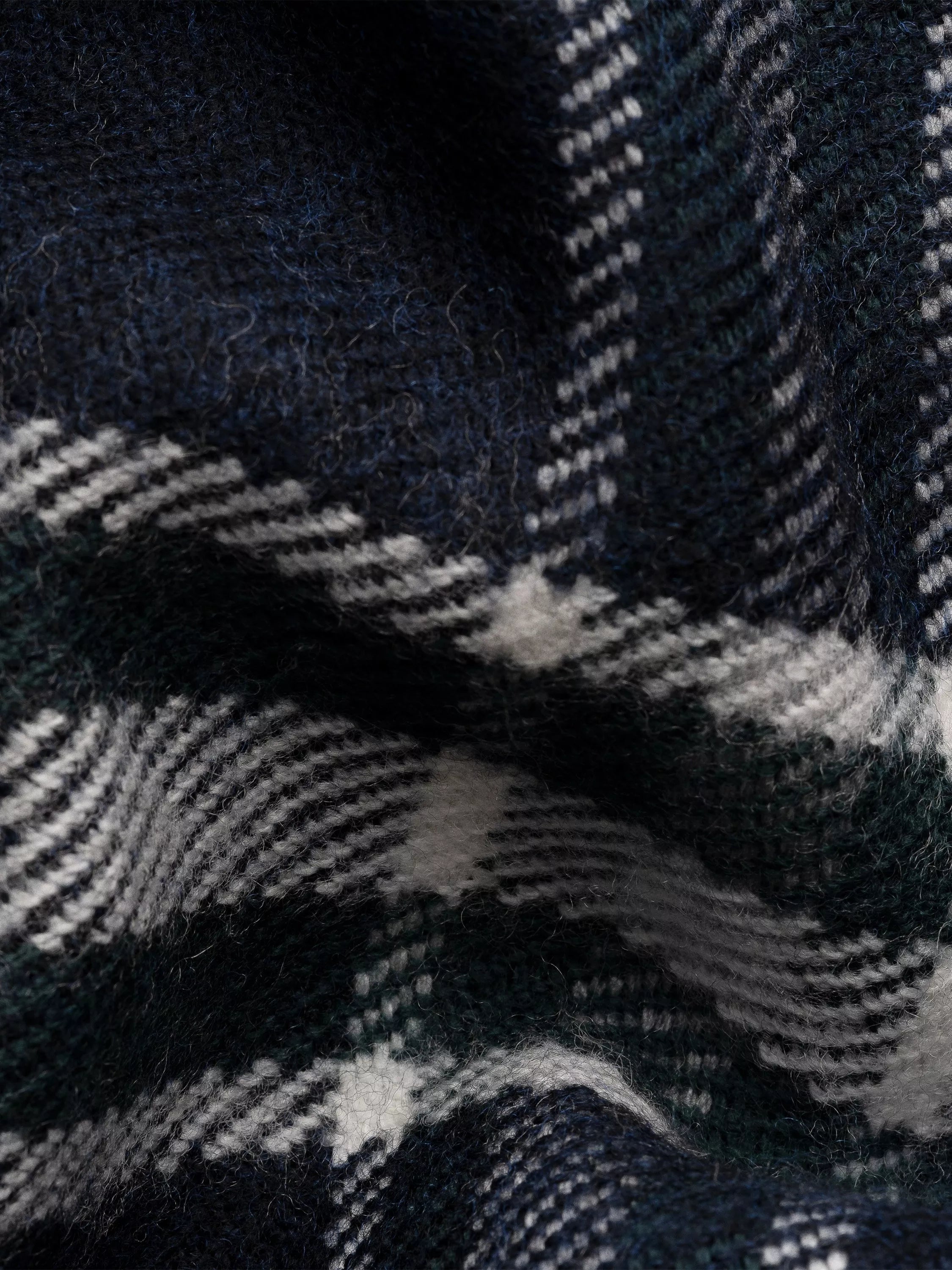 Eton merino wool check scarf 30x200cm - British product