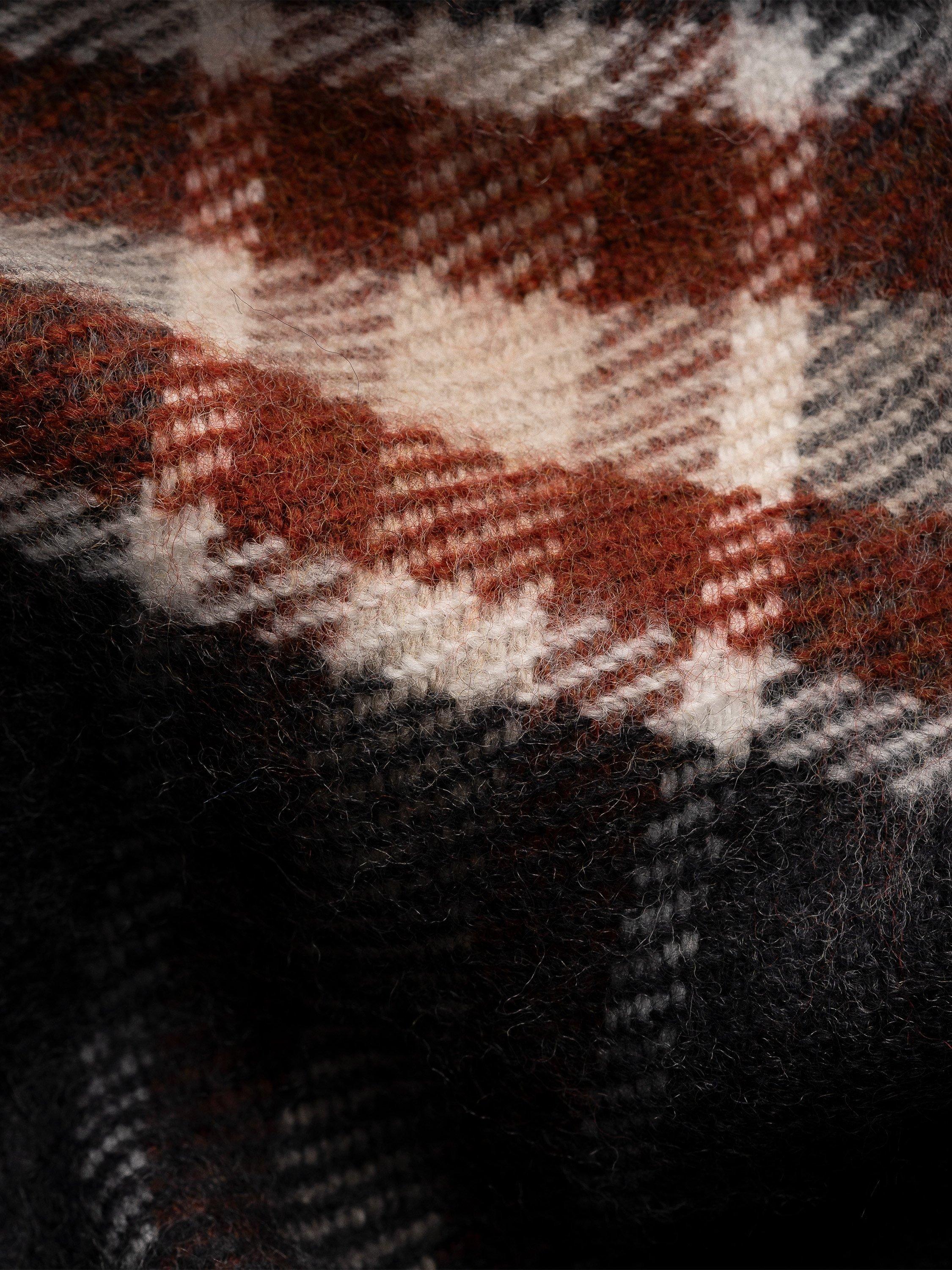 Eton merino wool check scarf 30x200cm - British product