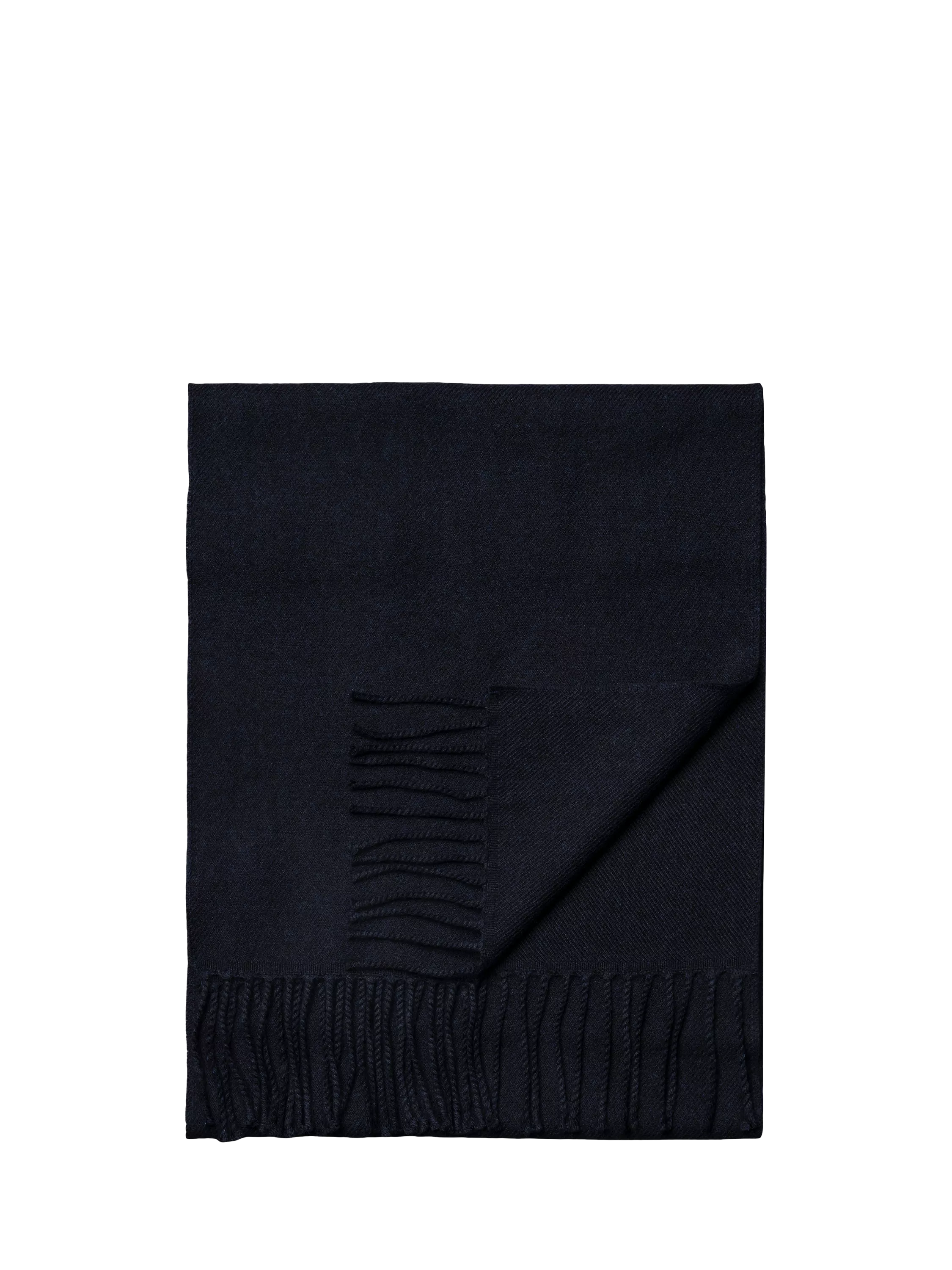 Eton merino wool scarf in navy blue, imported from the UK