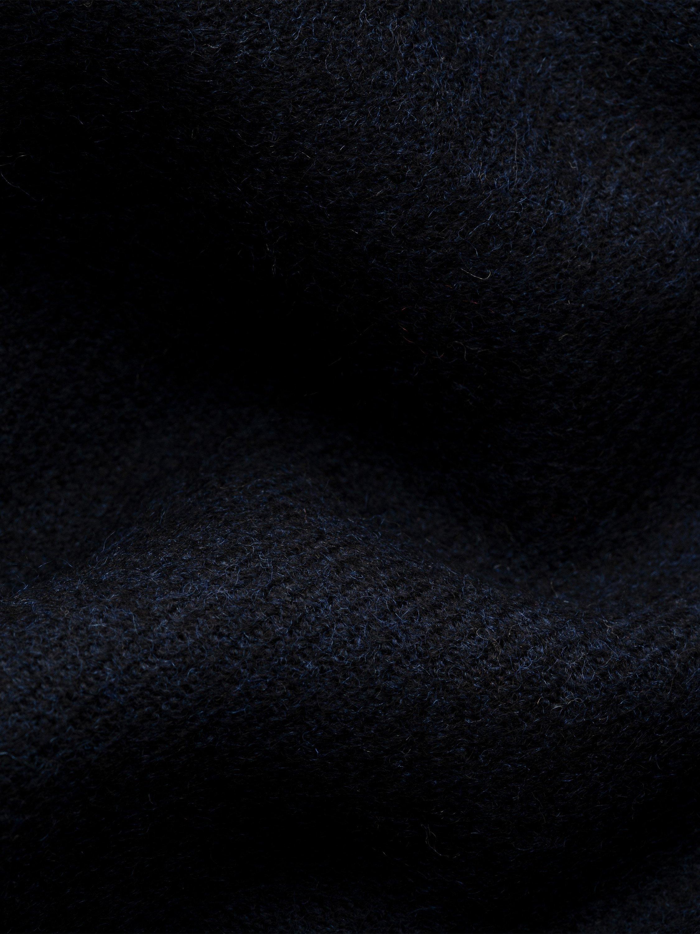 Eton merino wool scarf in navy blue, imported from the UK