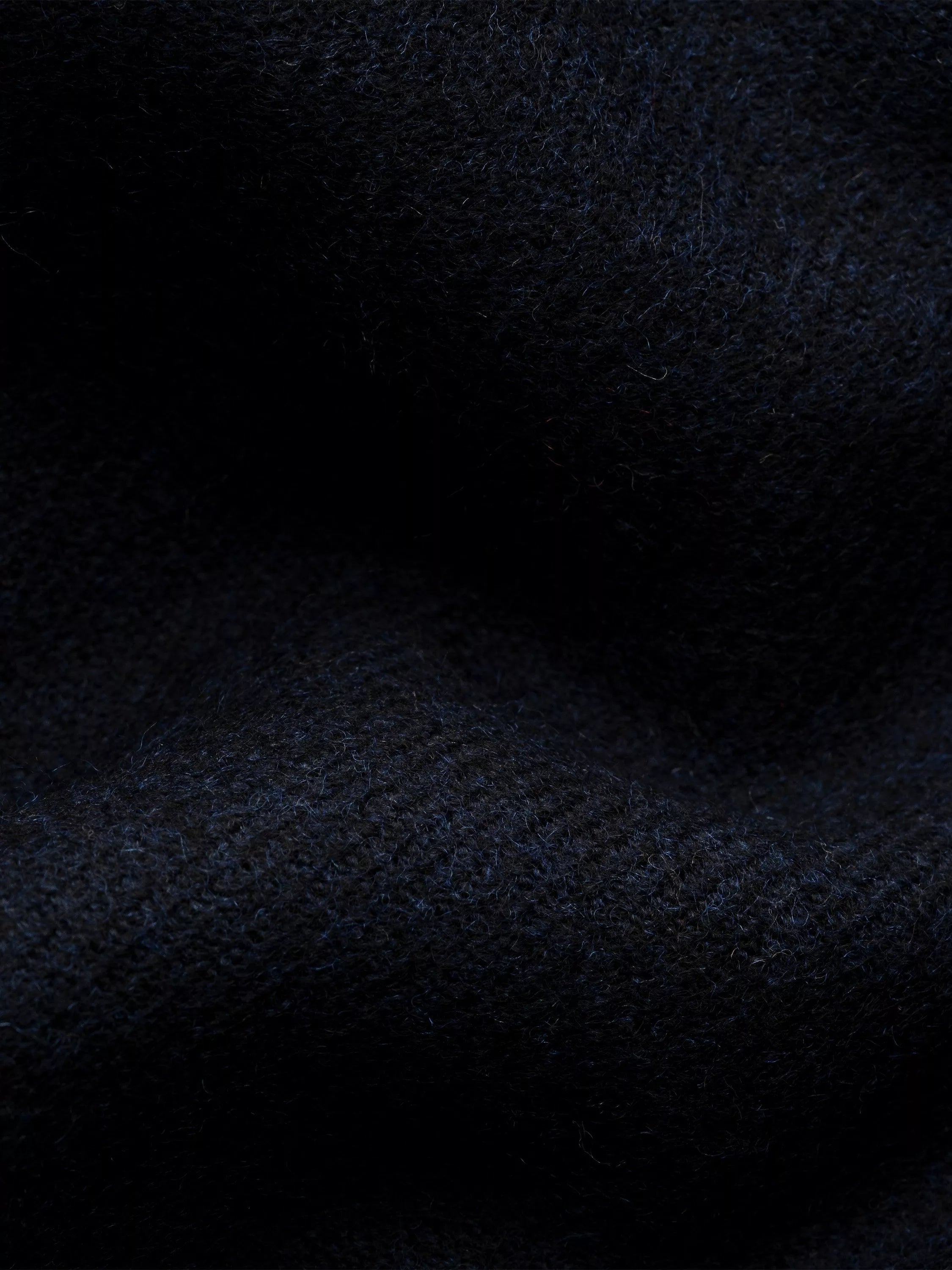 Eton merino wool scarf in navy blue, imported from the UK