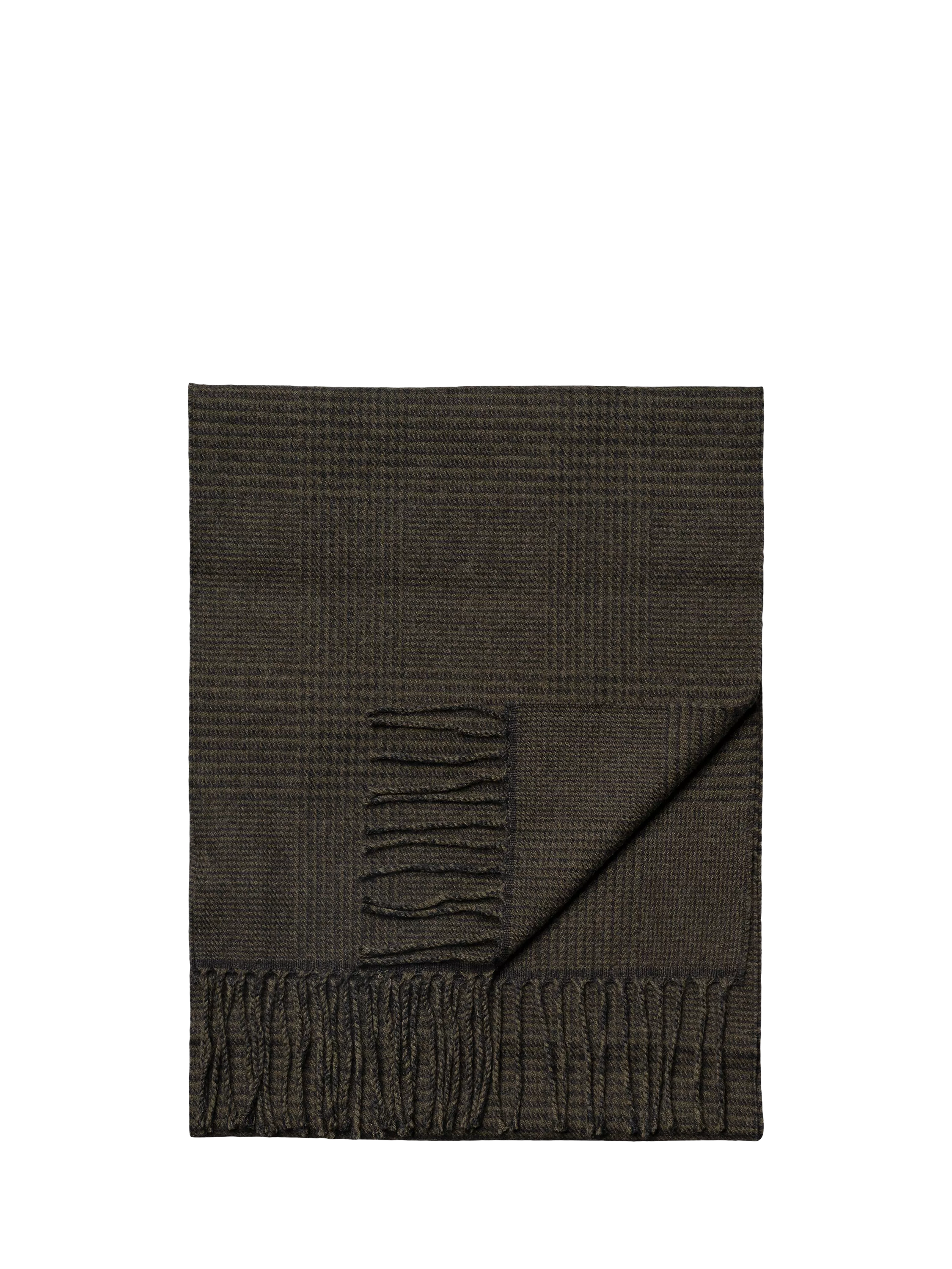 Eton merino wool scarf Prince of Wales check 30x200cm - British product