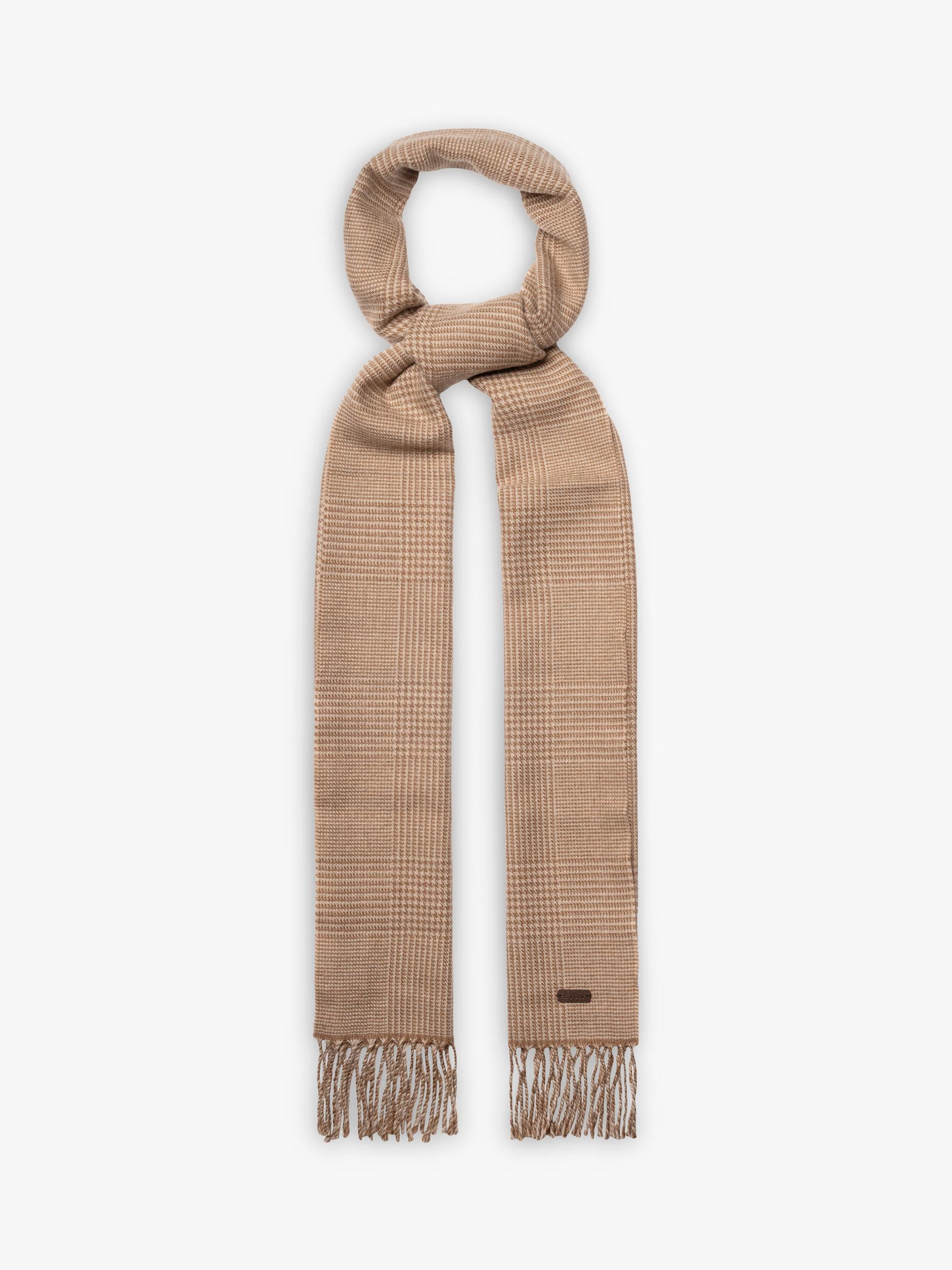 Eton merino wool scarf Prince of Wales check 30x200cm - British product