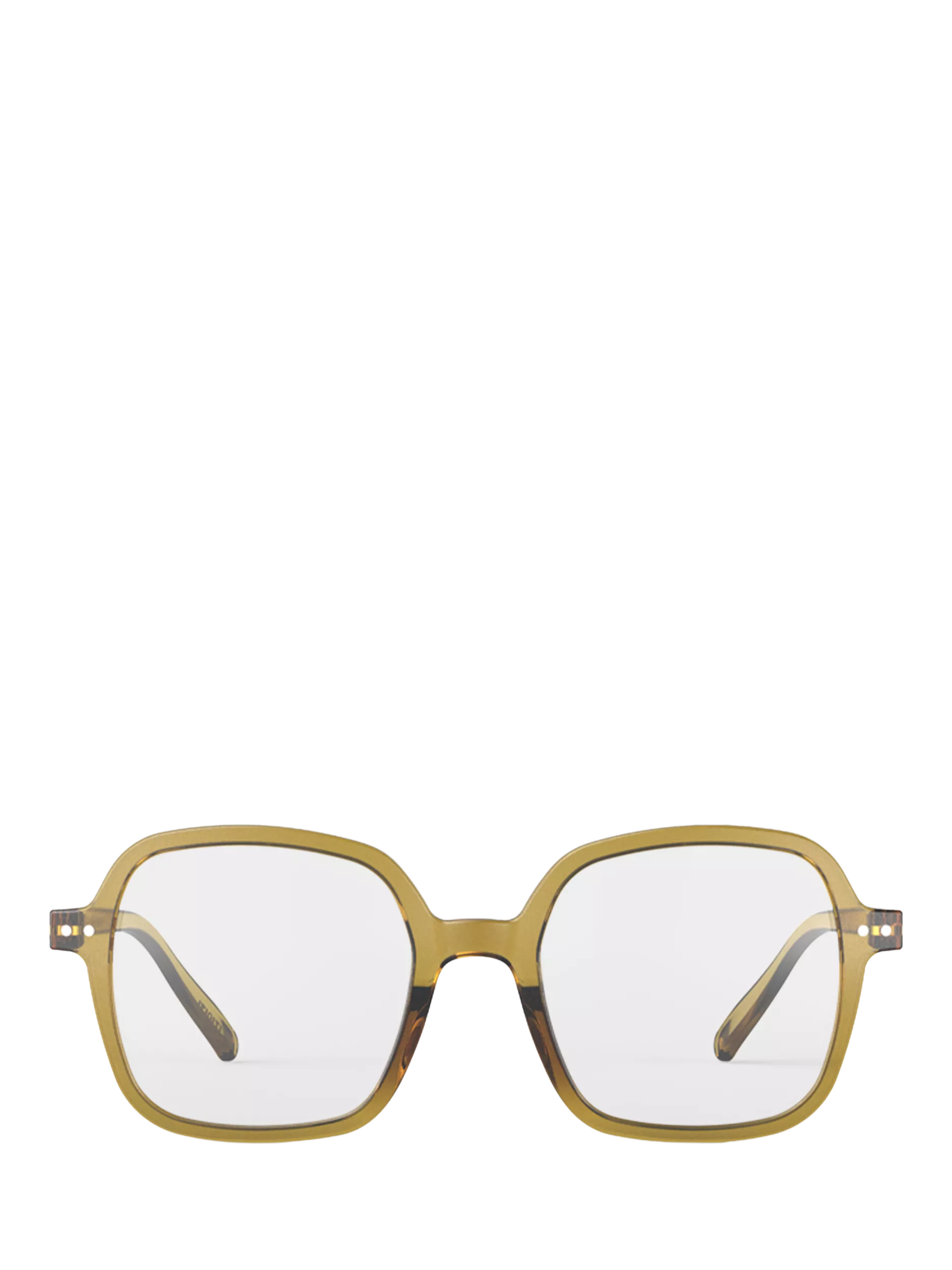IZIPIZI golden green oversized reading glasses, UK version