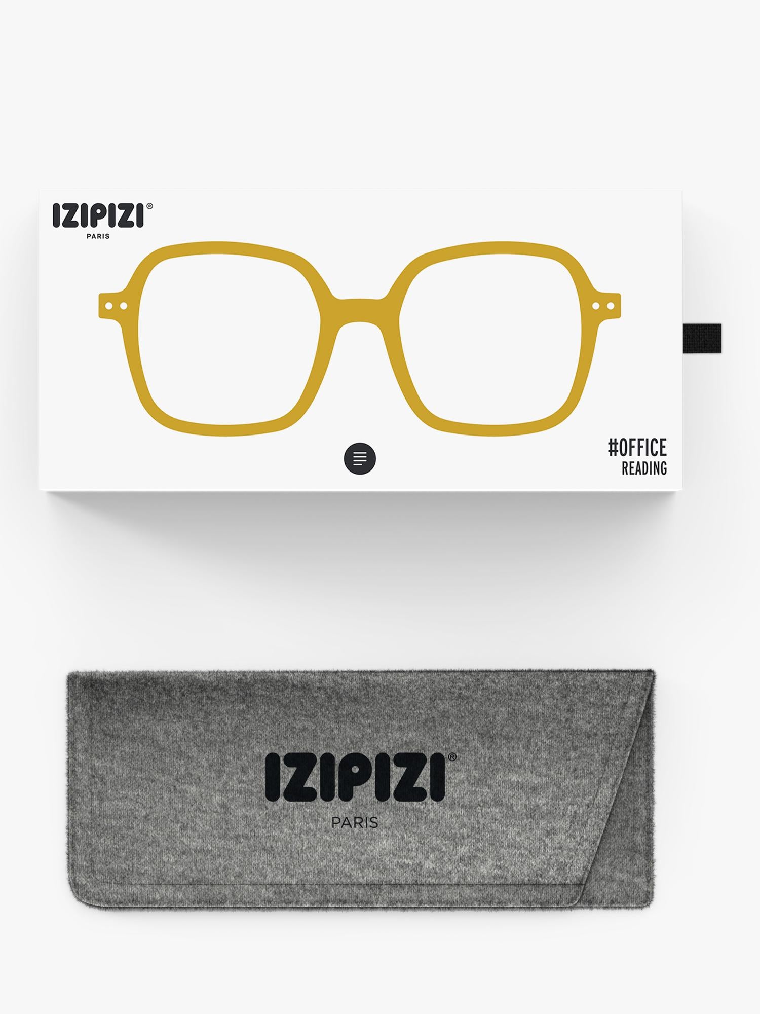IZIPIZI golden green oversized reading glasses, UK version