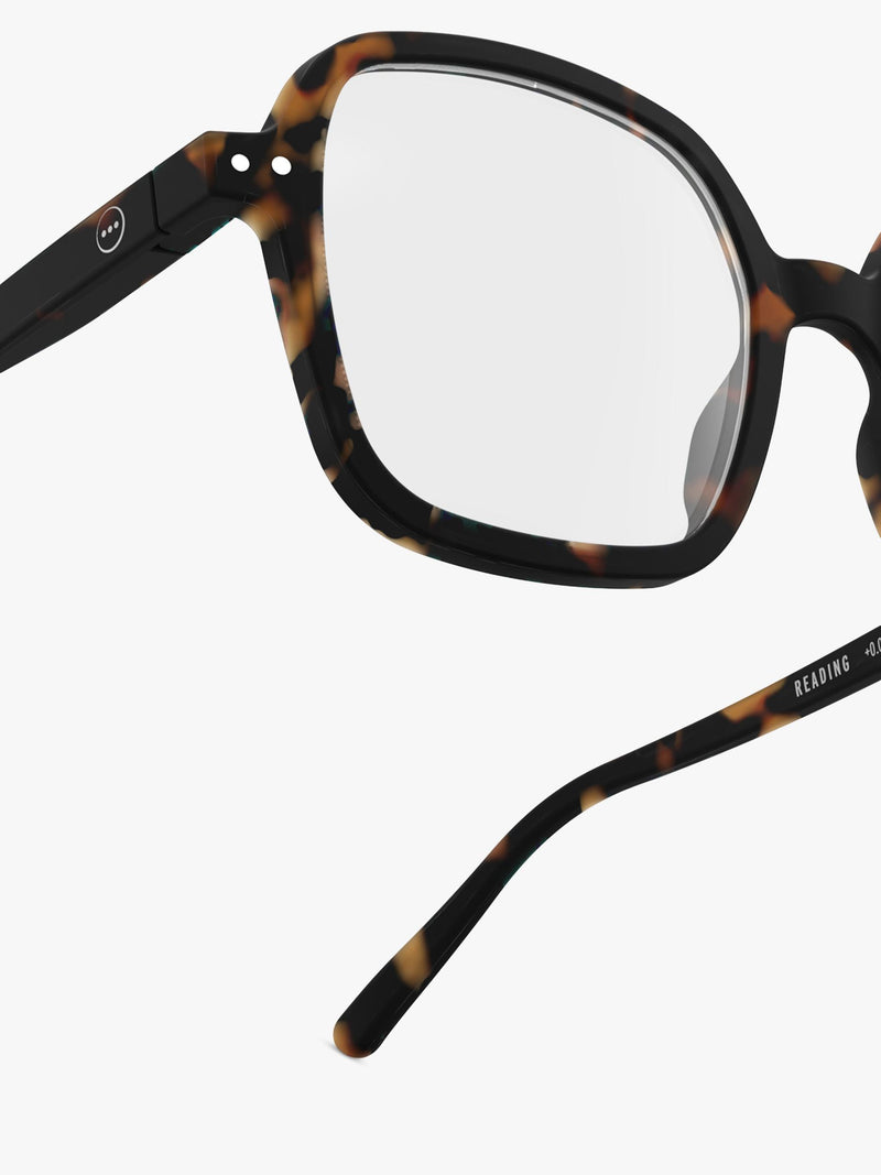 IZIPIZI oversized square reading glasses tortoise - British product
