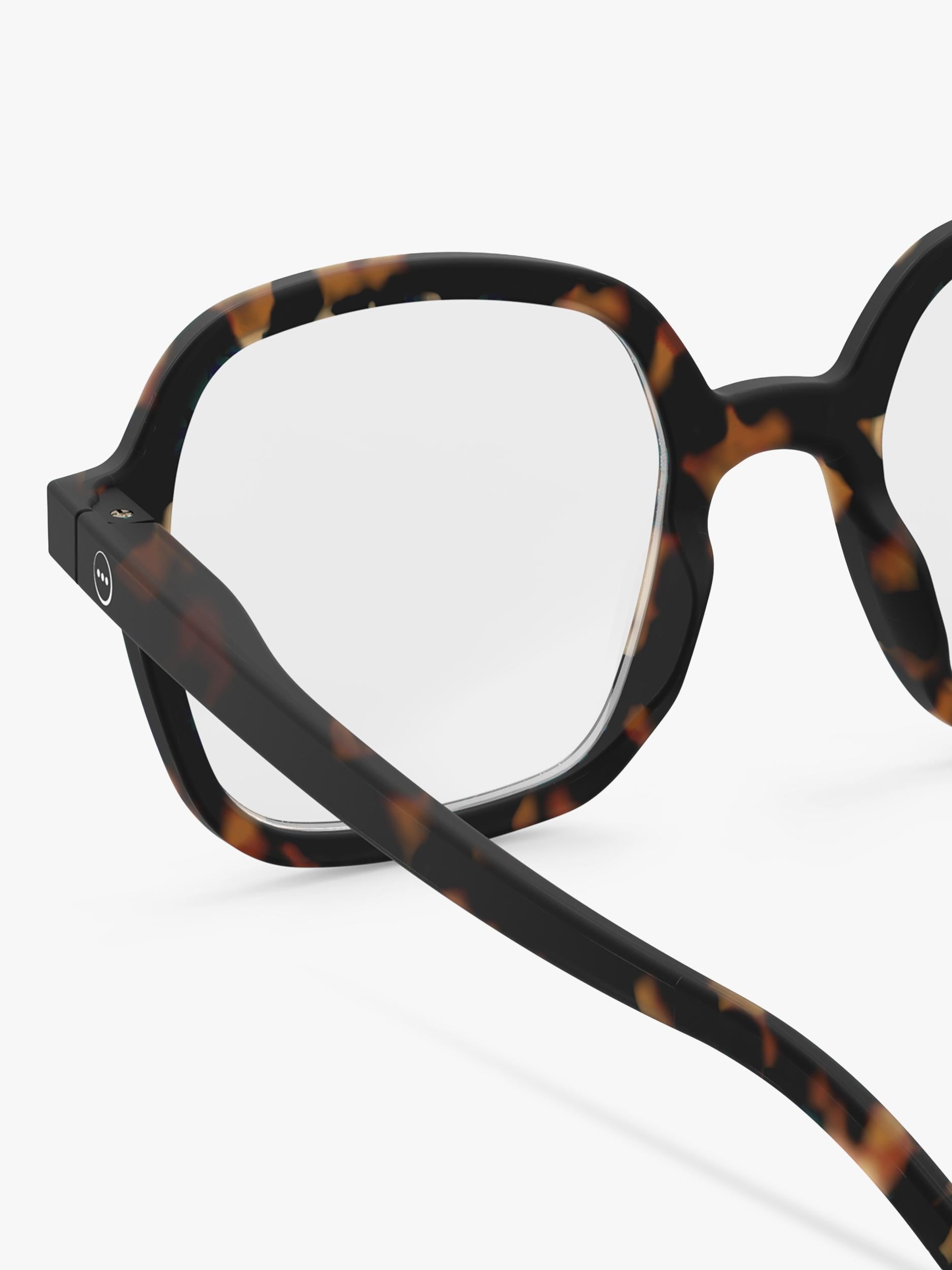 IZIPIZI oversized square reading glasses tortoise - British product