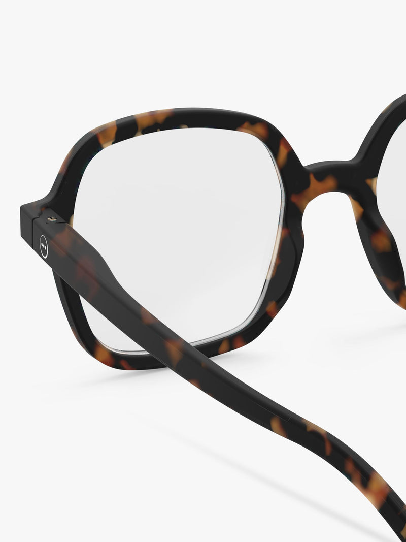 IZIPIZI oversized square reading glasses tortoise - British product