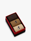 London Sock Company socks pack of 3 brown (British brand)