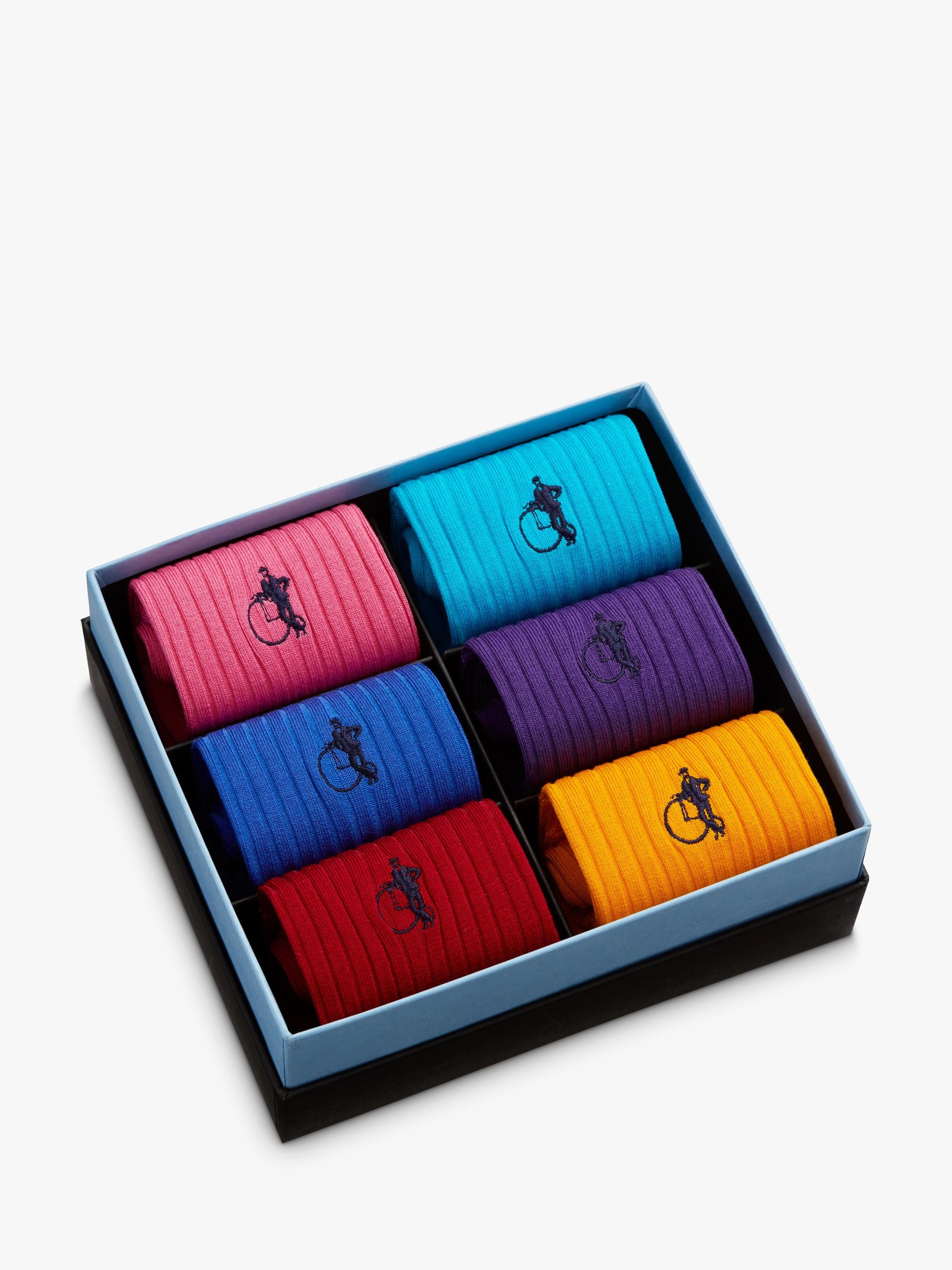 London Sock Company Simply Sartorial socks gift box of 6 pairs (British brand)