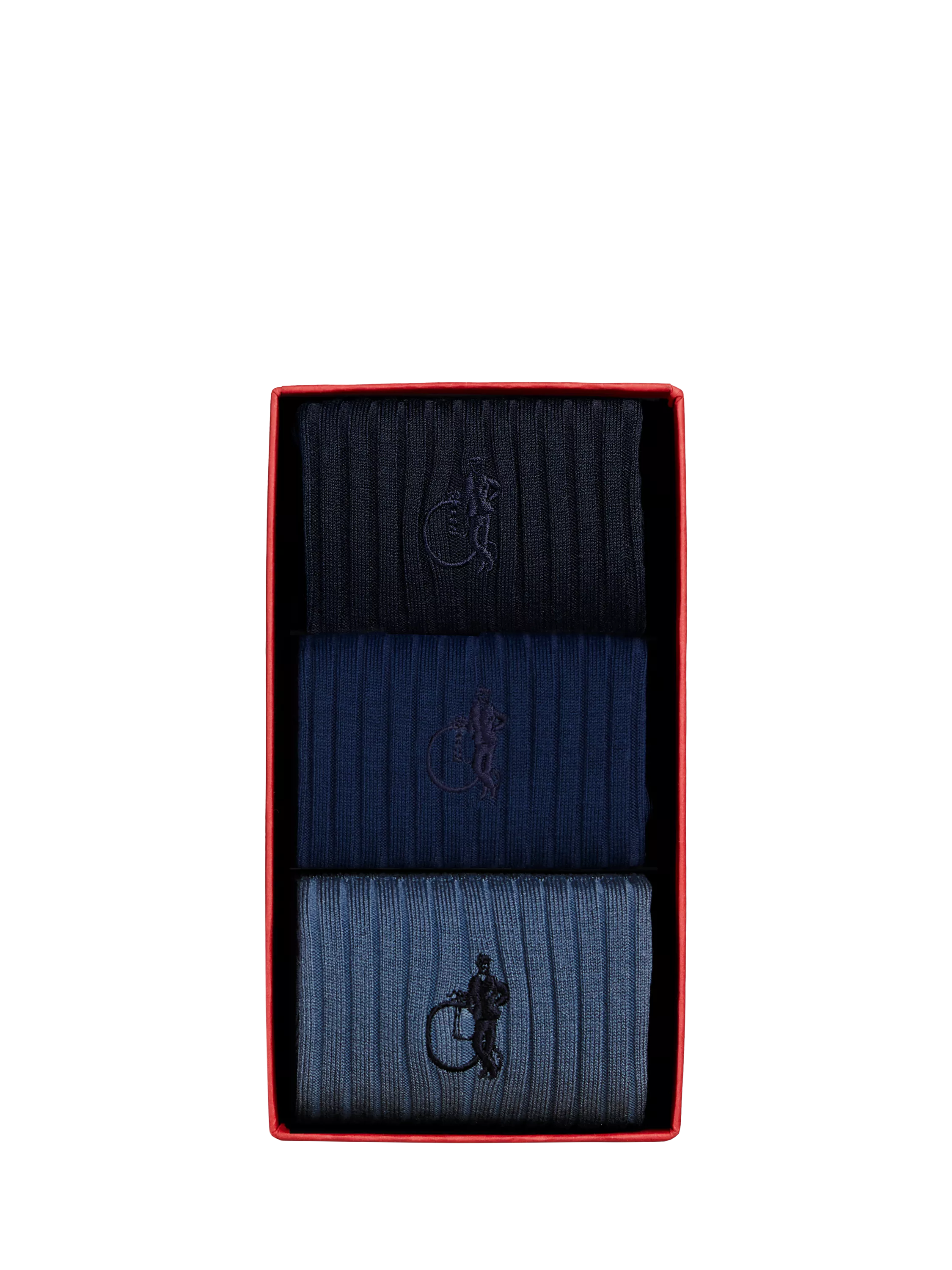 London Sock Company Simply Sartorial socks blue pack of 3, imported from the UK