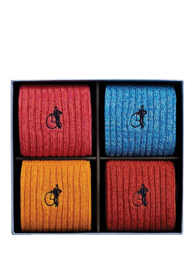 London Sock Company Richmond Collection socks pack of 4 (British brand)