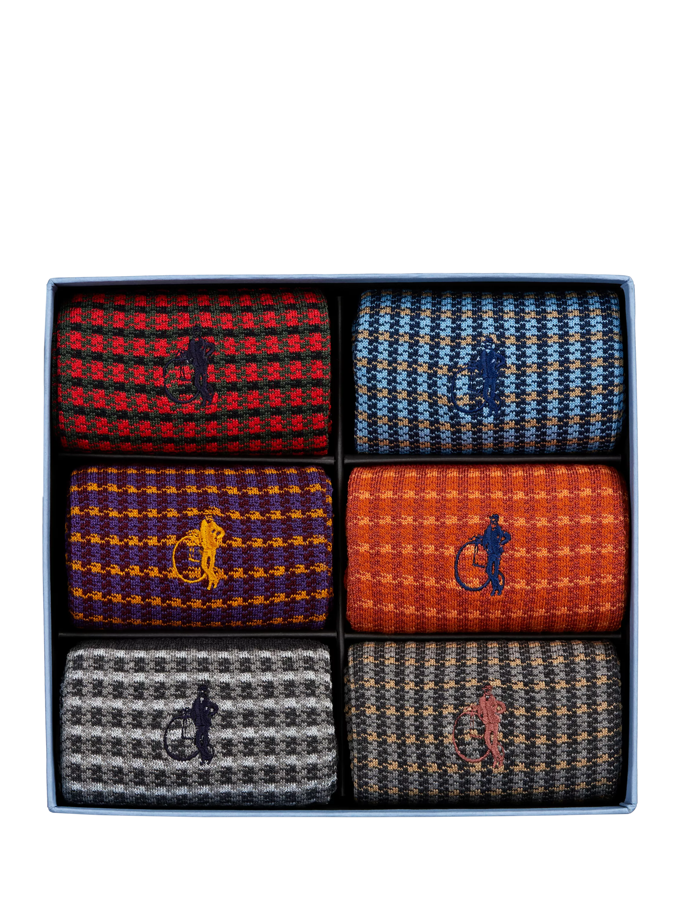 London Sock Company Shaken & Stirred cotton blend socks pack of 6, imported from the UK
