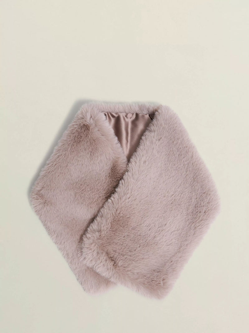 Hobbs plain faux fur scarf 17cm x 80cm (British brand)