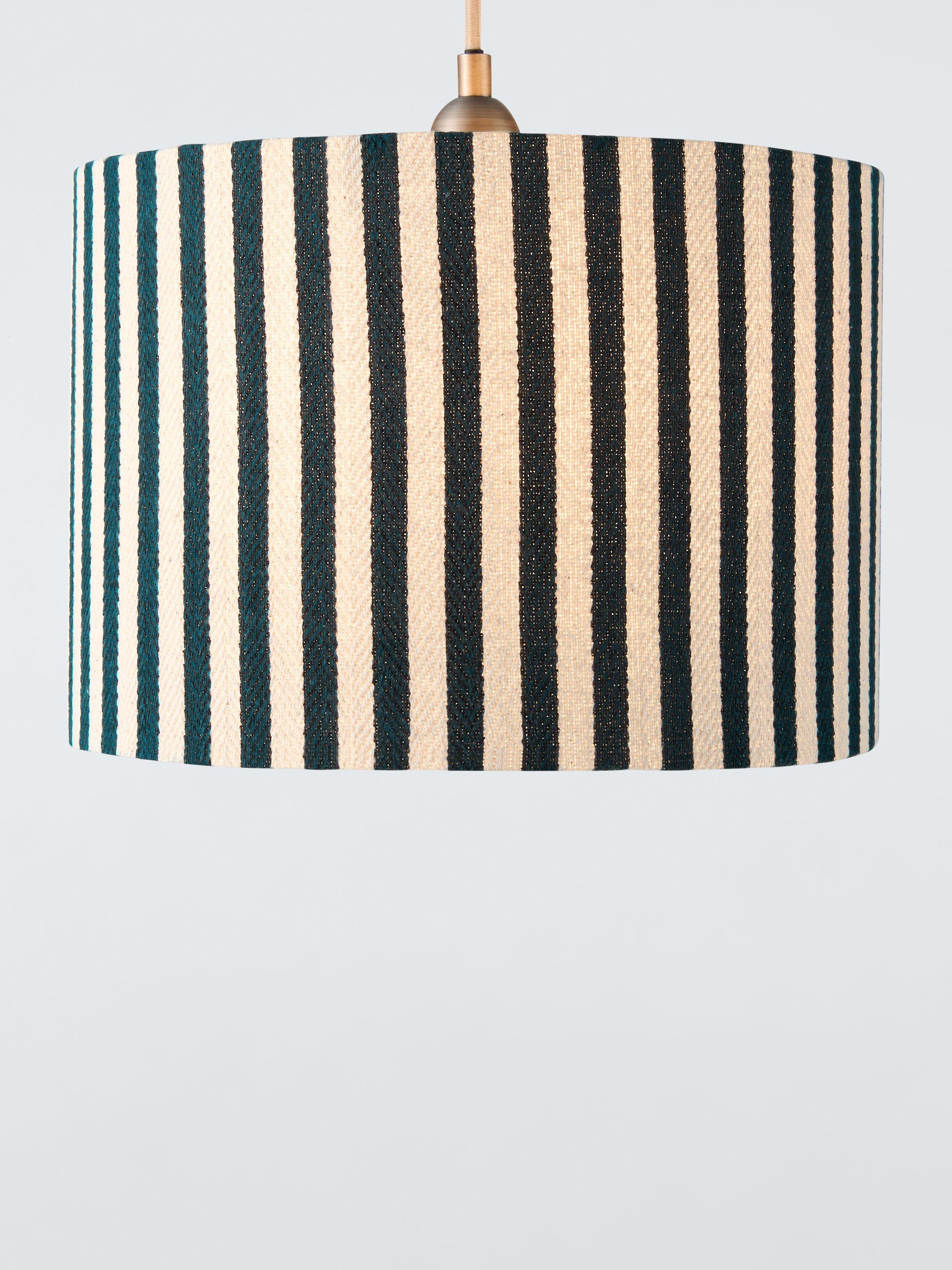 John Lewis Herringbone Stripe drum lampshade 25cm (British brand)