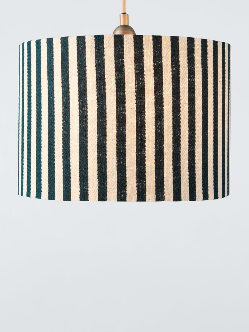 John Lewis Herringbone Stripe drum lampshade 25cm (British brand)