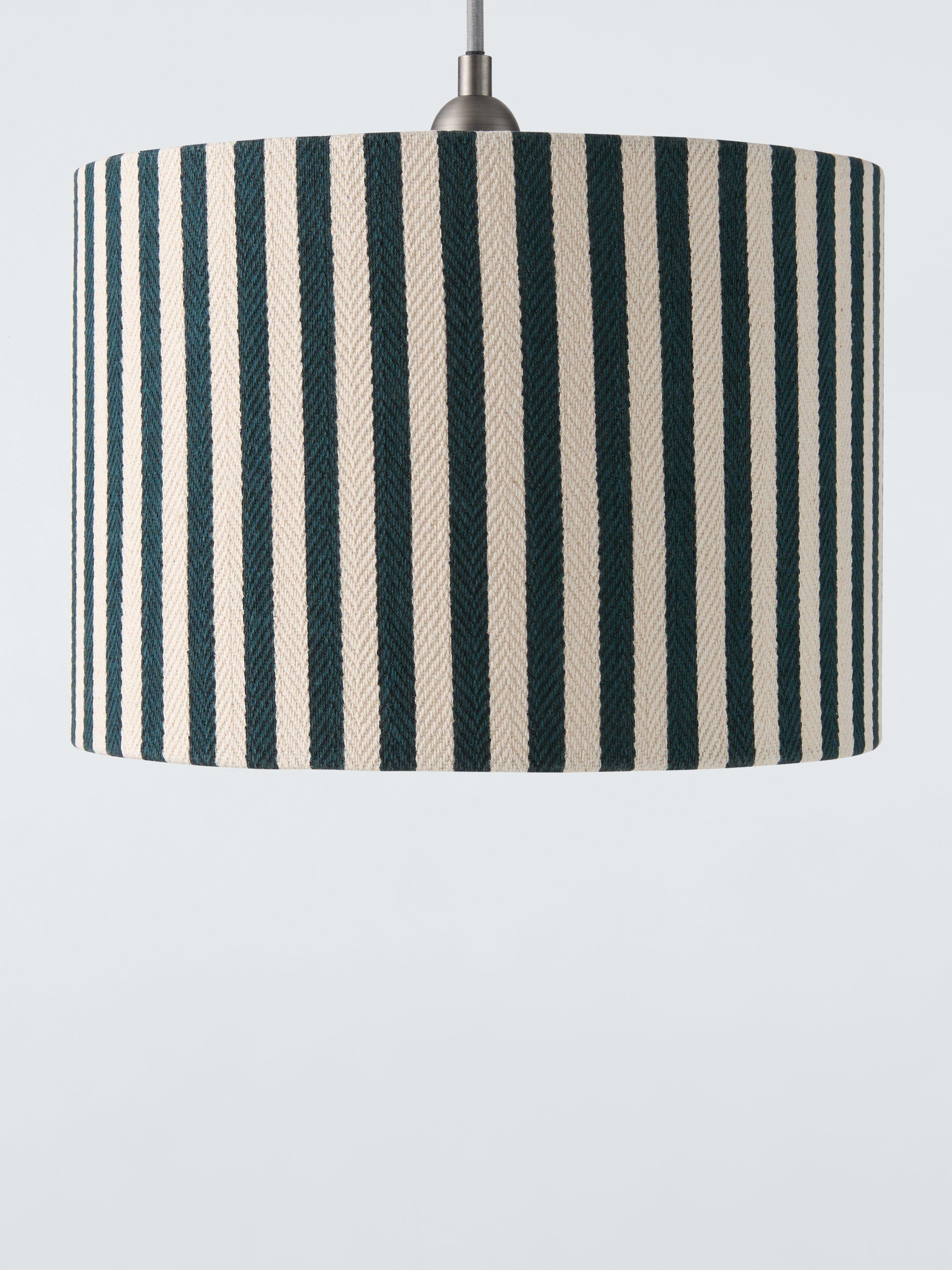 John Lewis Herringbone Stripe drum lampshade 25cm (British brand)