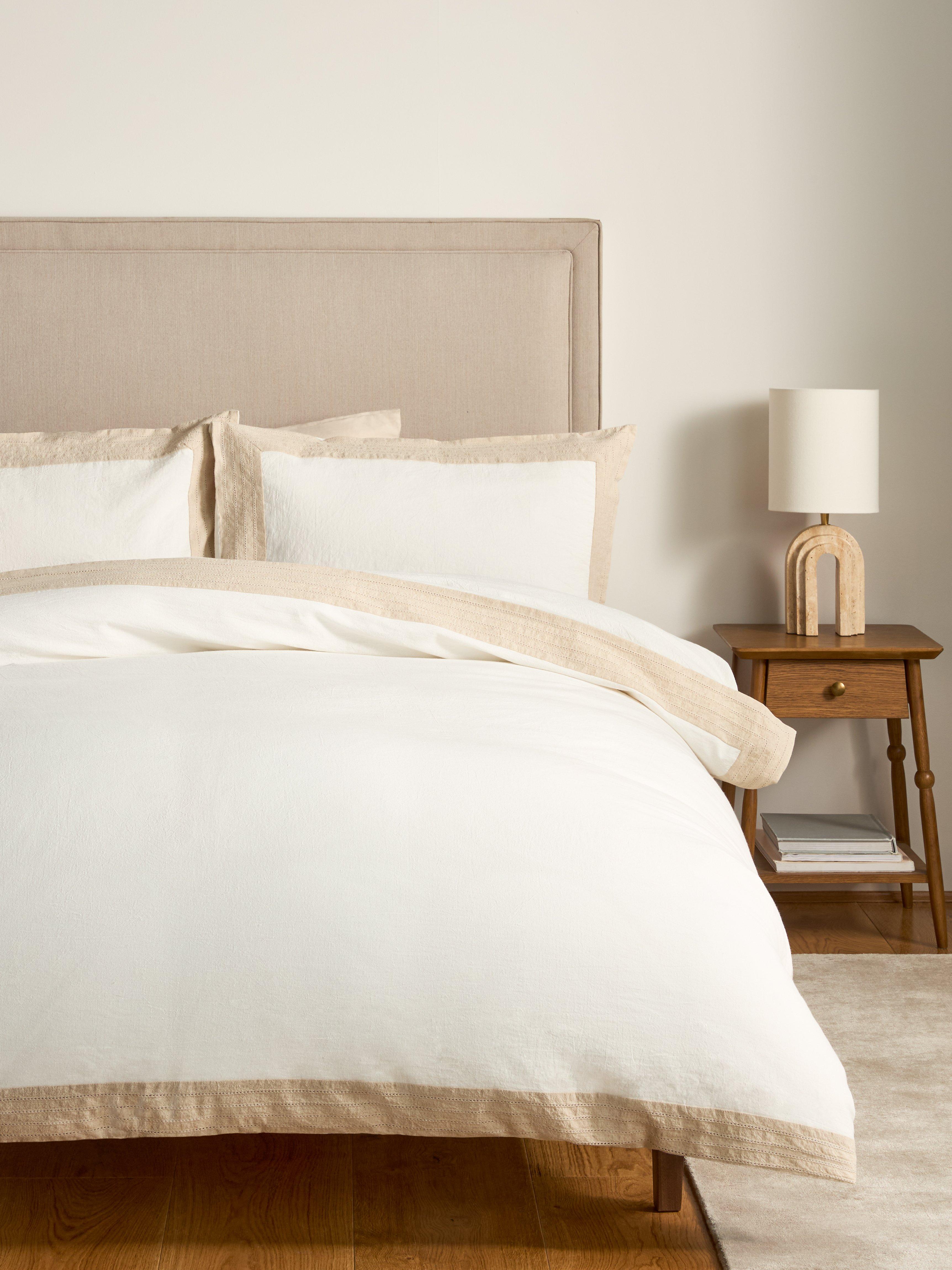 John Lewis Ainsdale duvet cover set double white, UK version