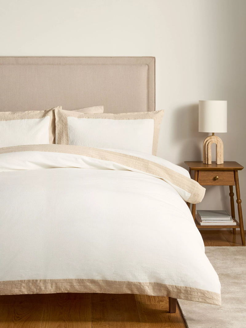 John Lewis Ainsdale duvet cover set double white, UK version