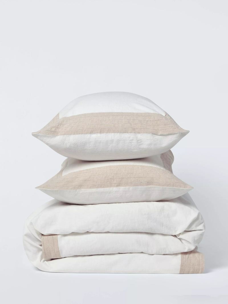 John Lewis Ainsdale duvet cover set double white, UK version