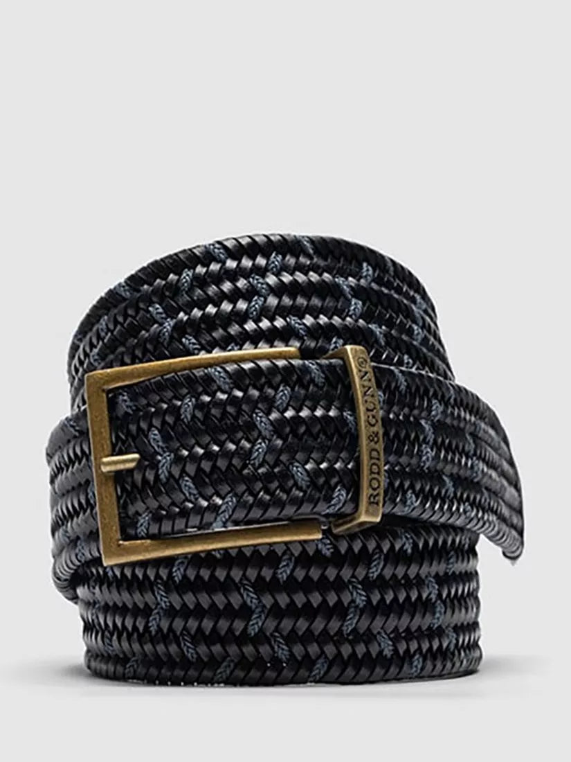Rodd & Gunn Stratford Woven Belt leather and fabric, UK version