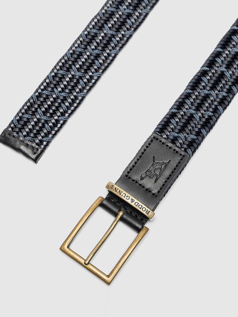 Rodd & Gunn Stratford Woven Belt leather and fabric, UK version