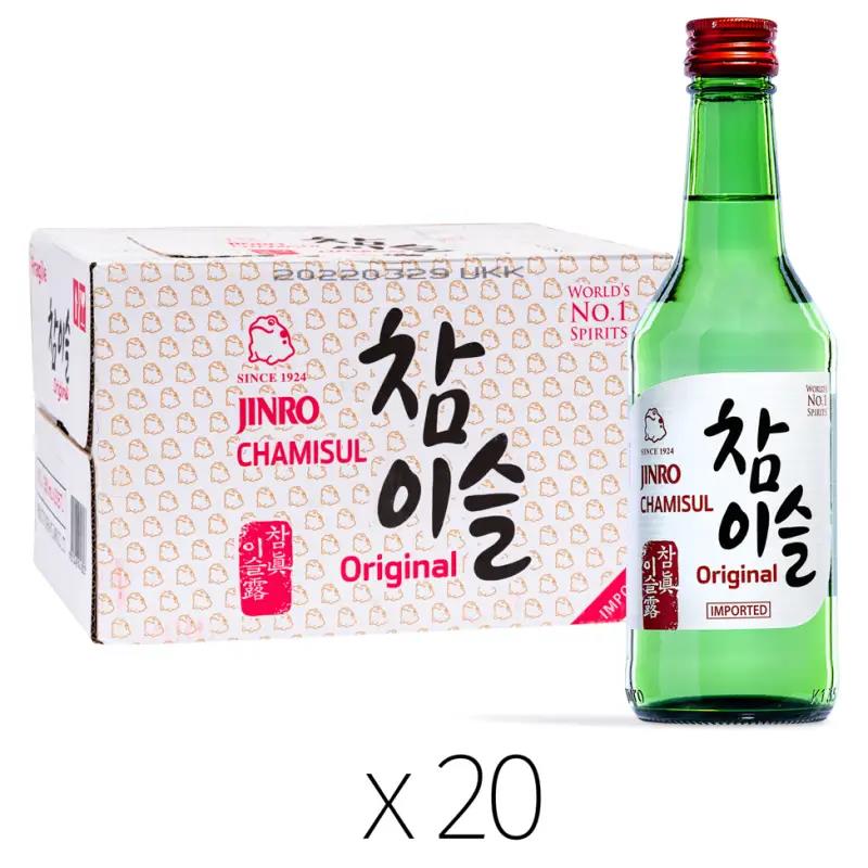 Jinro Chamisul Original soju low sugar 20.1% ABV (British brand)
