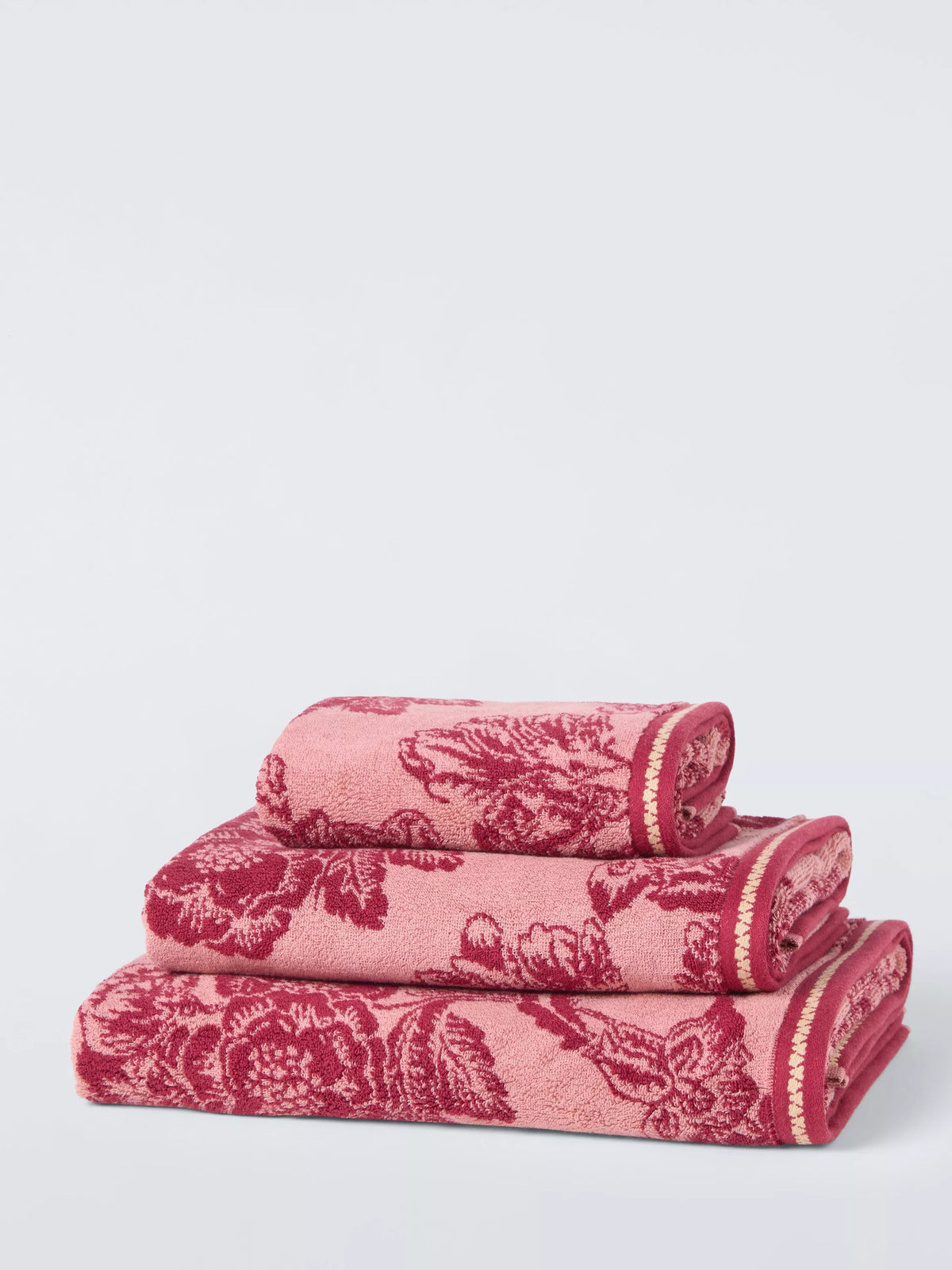John Lewis Sanderson Boxwood cotton floral towel, UK version