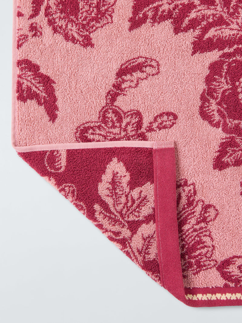 John Lewis Sanderson Boxwood cotton floral towel, UK version