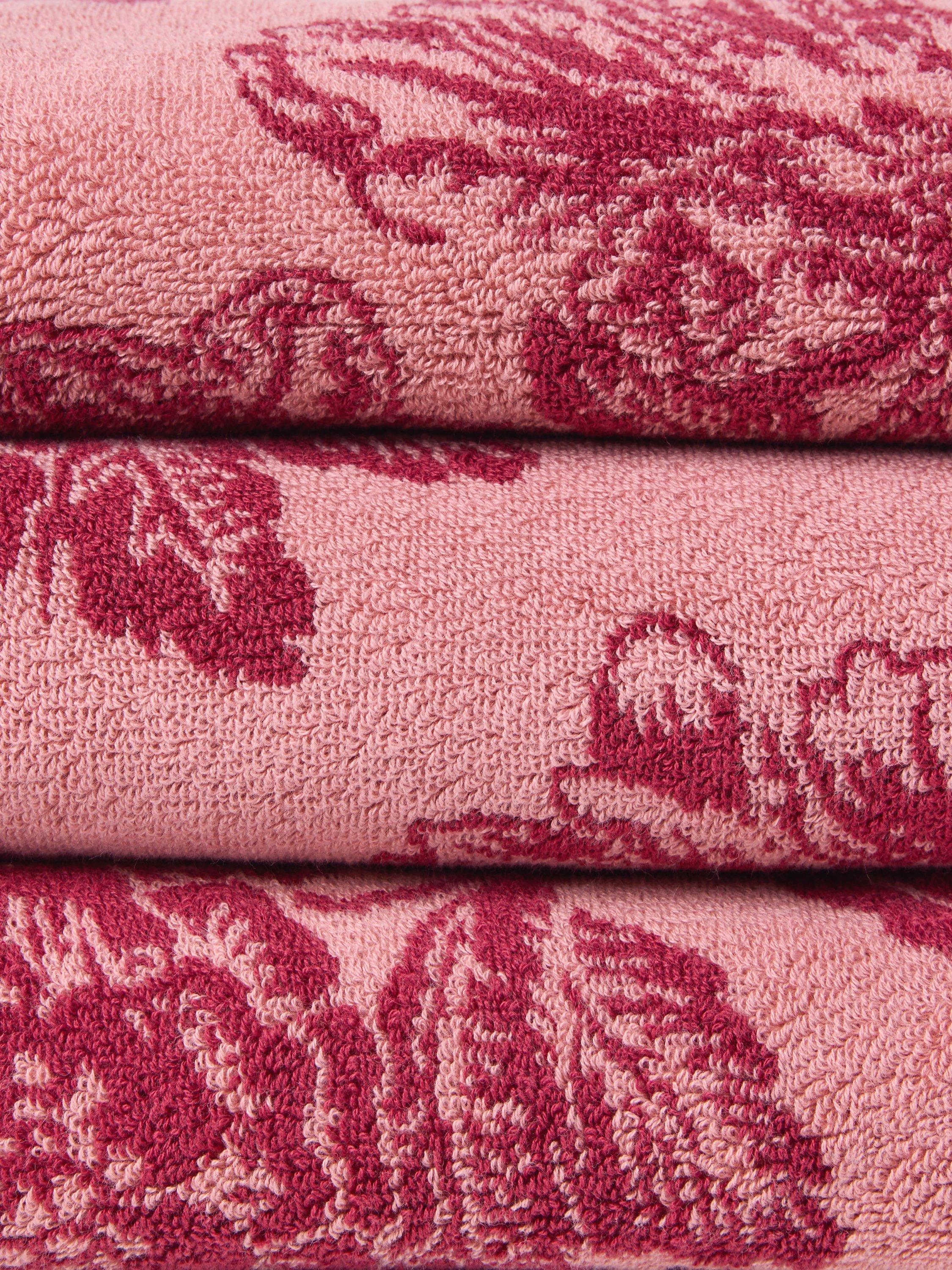 John Lewis Sanderson Boxwood cotton floral towel, UK version