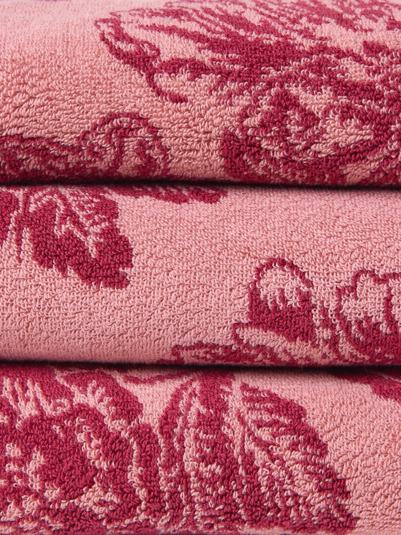John Lewis Sanderson Boxwood cotton floral towel, UK version